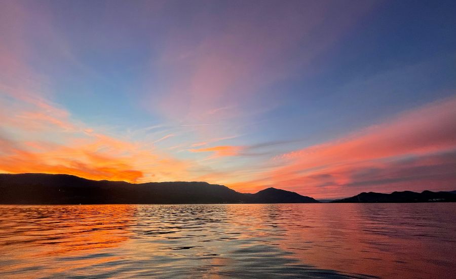 Okanagan Lake Sunset View