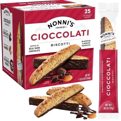 Dark Chocolate Almond Biscotti Cookies