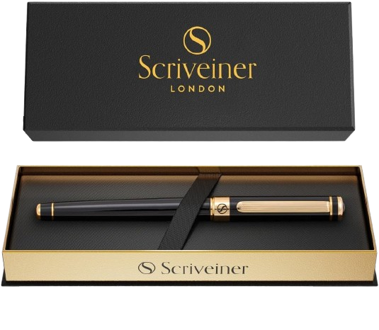 Scriveiner Black Lacquer Rollerball Pen