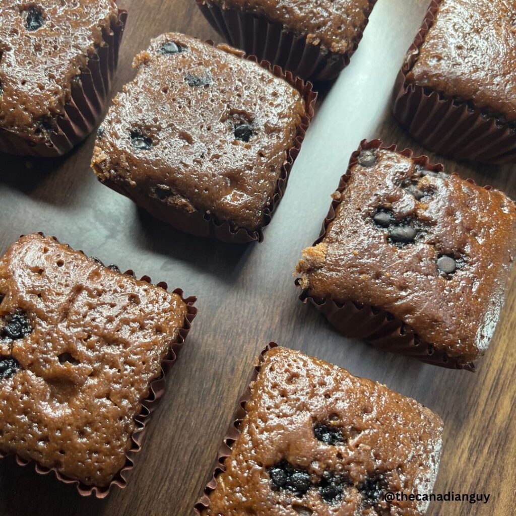Bakery-Style Moist Choco Chip Muffins