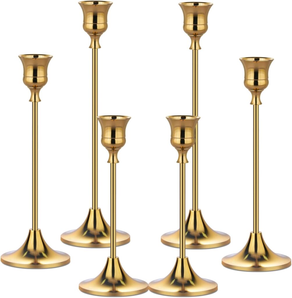 Metal Gold Candle Holders