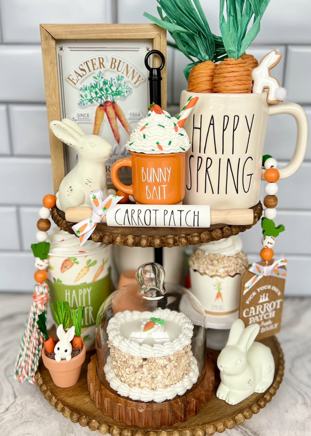 How to Style a Spring Tiered Tray Without It Looking Cluttered ...