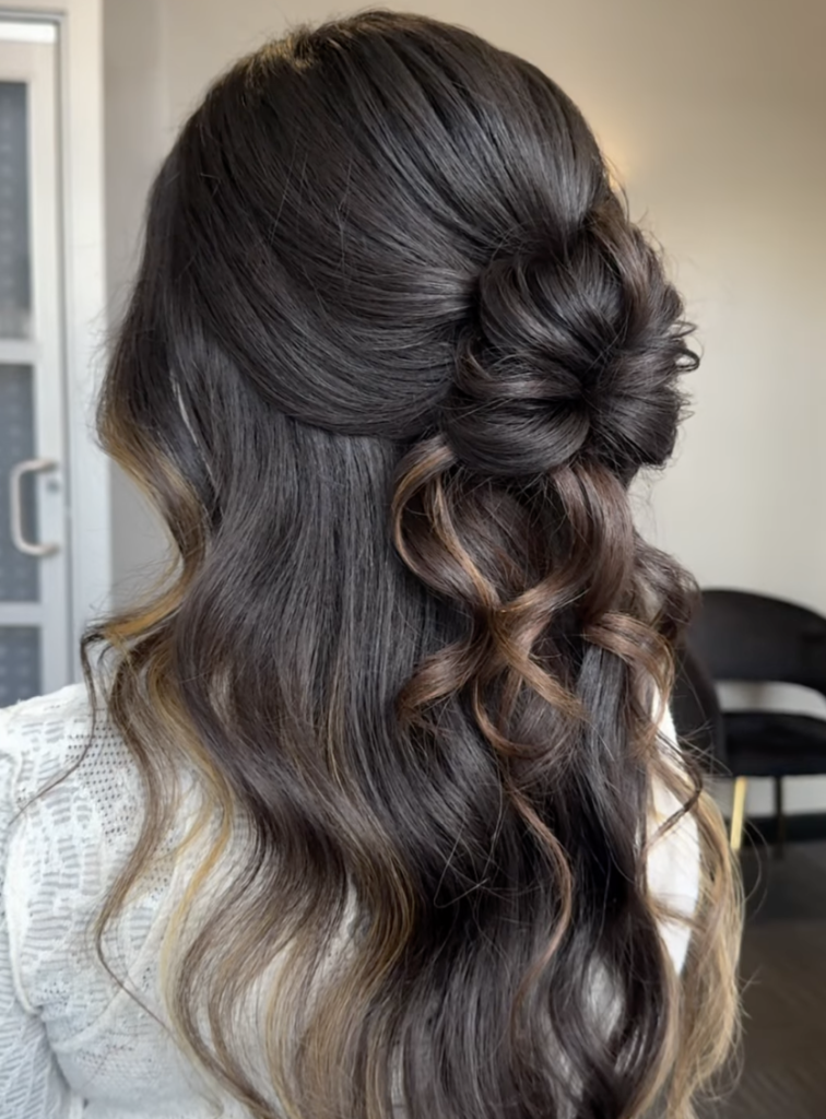 Half Up Tousled Bun