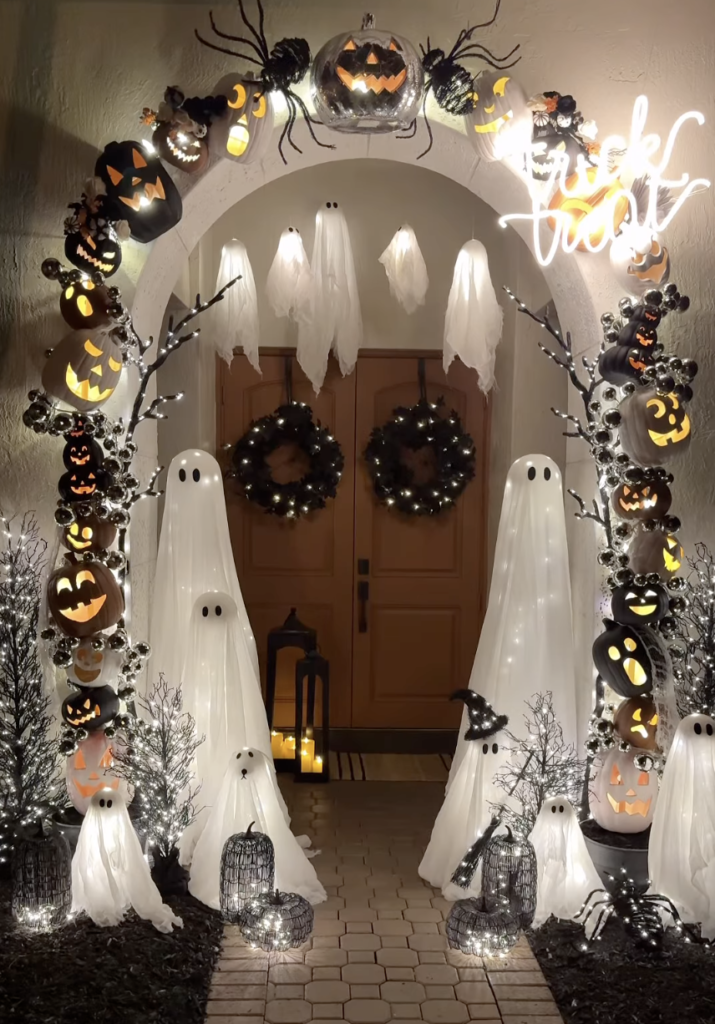Luxe Halloween Maximalist Entryway